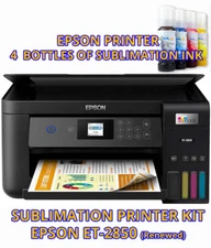 EcoTank Sublimation Printer Bundle: Printer with Sublimation Ink, Paper, Renew B