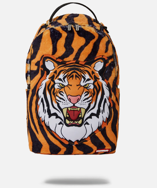 Sprayground Backpack Tiger Cozy Velour Fur Laptop Books Back To