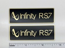 Infinity RS7 Speaker Badge Logo Custom Made Aluminum PAIR
