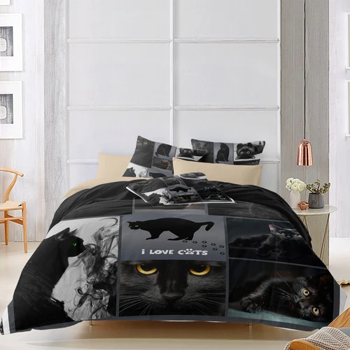 Cat Animals Quilt Duvet Cover Pillowcases Bedding Set Single Double King Size UK - Picture 9 of 64
