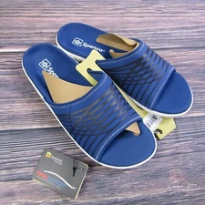 Spenco NEW Mens Thrust Slide Sandal Recovery Comfy Running Hiking Blue Size 11