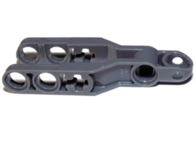 new LEGO dark bluish-gray Technic Steering Arm, 6 x 2, with Tow