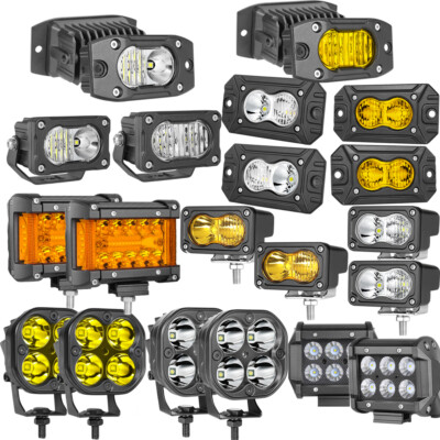 Side Shooter Amber Led Light Bar 6.5 2PCS 60W Offroad Driving Fog Side Shooter Amber Led Light Bar 6.5 2PCS 60W Offroad Driving Fog