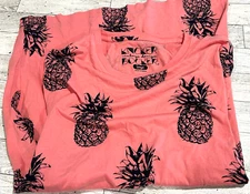 Knicker Bocker TShirt Men's Pink Vintage Design Geometric Pineapple Casual LARGE