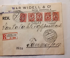 Finland  Russia  1915  Helsingfors  cover stamps  (1037)