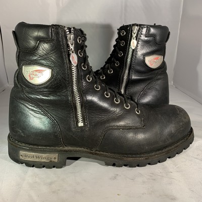 red wing boots with side zipper