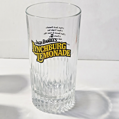 Jack Daniels Lynchburg Lemonade Ribbed Lower Drink Glass 14oz 6