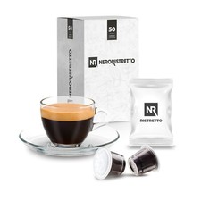 100 Cialde Capsule Caffè Compatibili Nespresso Miscela Ristretto Neroristretto