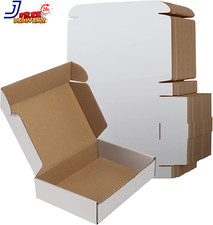 9X6X2 Shipping Boxes Set of 50 White Small Corrugated Cardboard Box Mailer Box