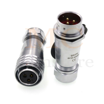 WEIPU SF20 3 Pin Panel Mount Waterproof Docking,Industrial Electrical Connector