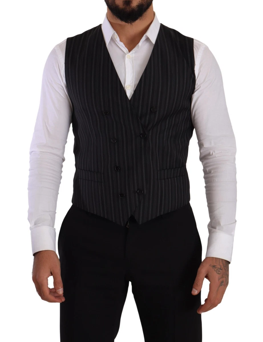 Double-Breasted Striped Suit Vests for Men for sale | eBay