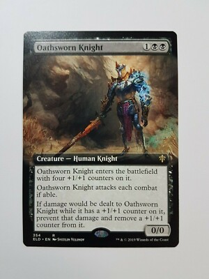 Oathsworn Knight - Borderless - Throne of Eldraine (Magic/mtg) Extended