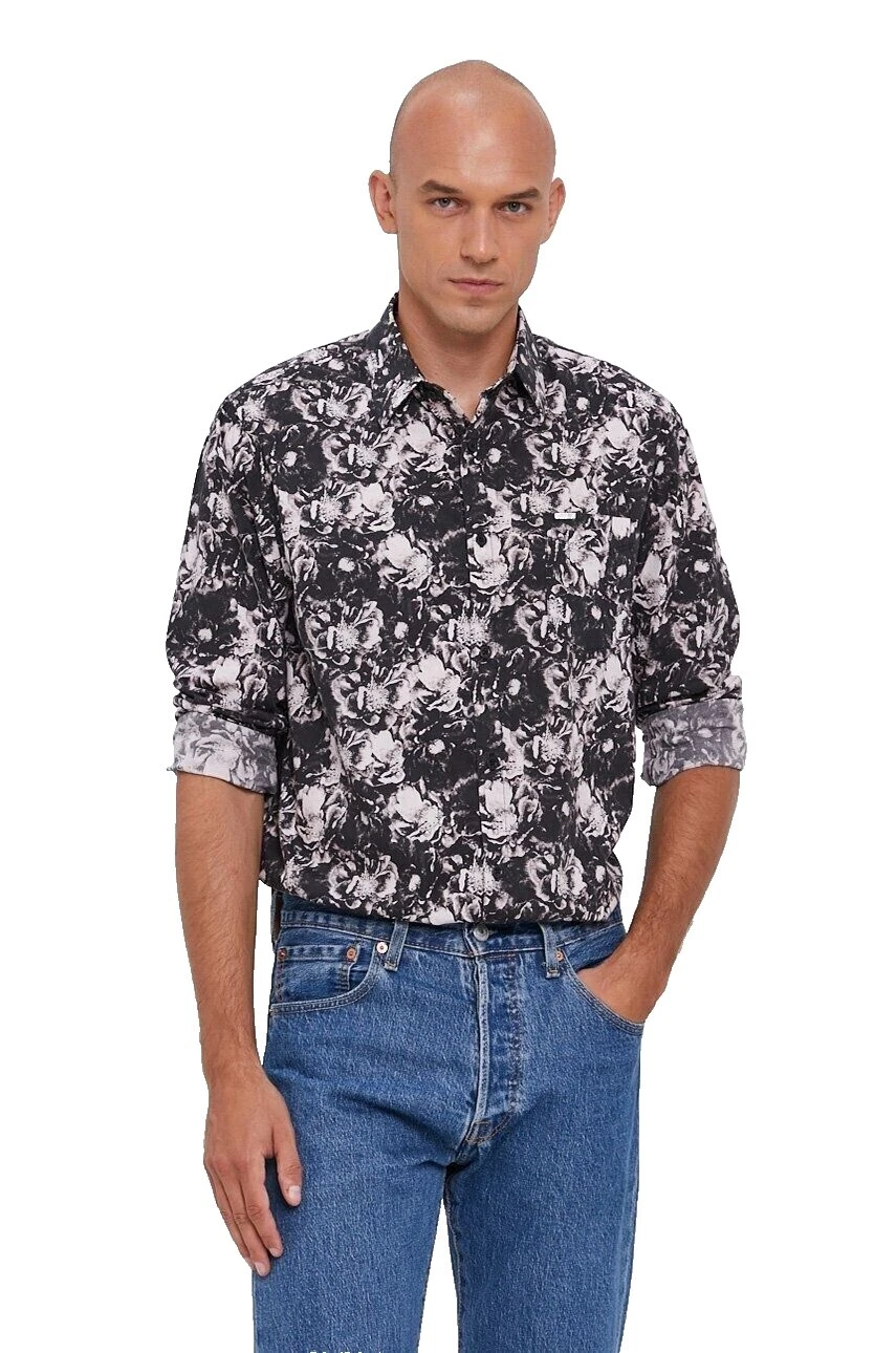GUESS Cotton Regular Size Casual Button-Down Shirts for Men