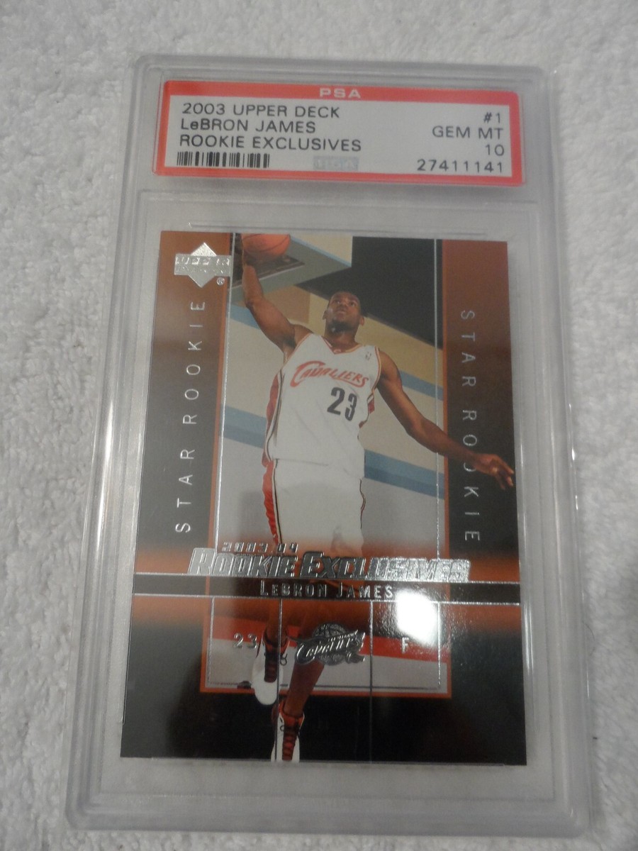 2003 UD Lebron James ルーキーカード PSA10 RC 2003 Upper Deck Rookie Exclusives #1 LeBron James RC Rookie PSA 10