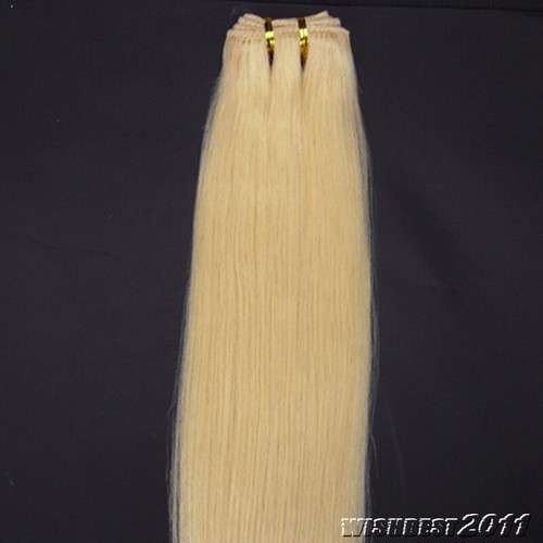 Double Weft Human Hair Extensions Weave Remy Real Russian Straight Hair 100g 12A - Picture 52 of 74