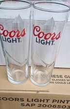 Coors Light Twisted One Pint Glasses x 2