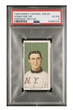T206 Hooks Wiltse No Cap, PSA 4, VG-EX Sweet Caporal 350/25, NY Giants Portrait