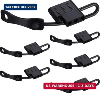 8 Pack 4-pin Flat Trailer Wiring Harness Connector Dust Cover Black Vehicle