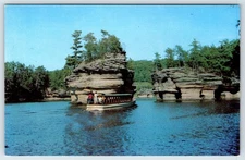 Postcard Sugar Bowl Lower Dells Wisconsin River Wisconsin Dells WI