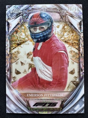 2025 Topps Chrome F1 Emerson Fittipaldi Gold Diamond 75th
