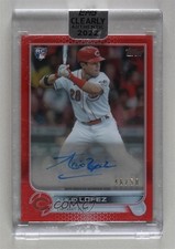 2022 Topps Clearly Authentic Auto Red 46/50 Alejo Lopez #CAA-AL Auto 0t2