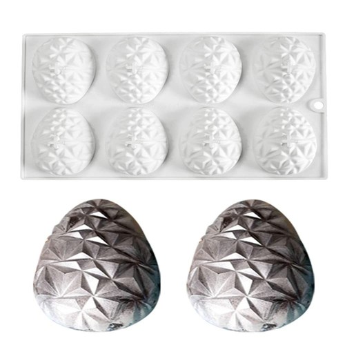 Easter Egg Shaped Silicone Cake Mold 8-Cavity Non-Stick Chocolate Cook Trays ... - Picture 9 of 9