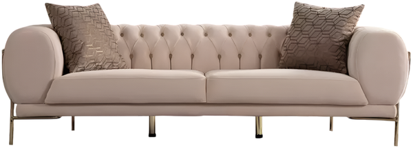 LuxuriöSes Beiges Chesterfield Sofa Wohnzimmer Polster 3-Sitzer-image