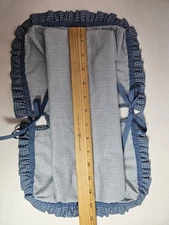 Longaberger Country Blue Ribbon Basket Liner Protector Cover Tie-on