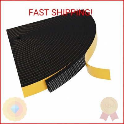 Egofix Weather Stripping Door Seal Strip,Black Weatherproof Foam Tape Insulation