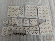 (78) Chevron US Military Collar Insignia USGI PRIVATE-NO SHINE/STAY BRIGHT