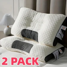 2pcs Soft Massage Neck Pillow - Adjustable Ergonomic Orthopedic pillows.