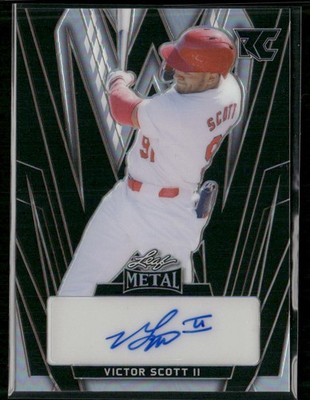 2024 Leaf Metal #BA-VS1 Victor Scott II Prismatic Black AUTO #4/5