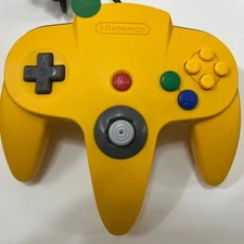 Nintendo 64 Controller Yellow Official  OEM  NUS-005 Tight Stick 9/10 Tested