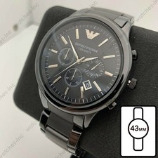 Emporio Armani AR1452 Ceramica Herrenuhr Chronograph Schwarz Zifferblatt …