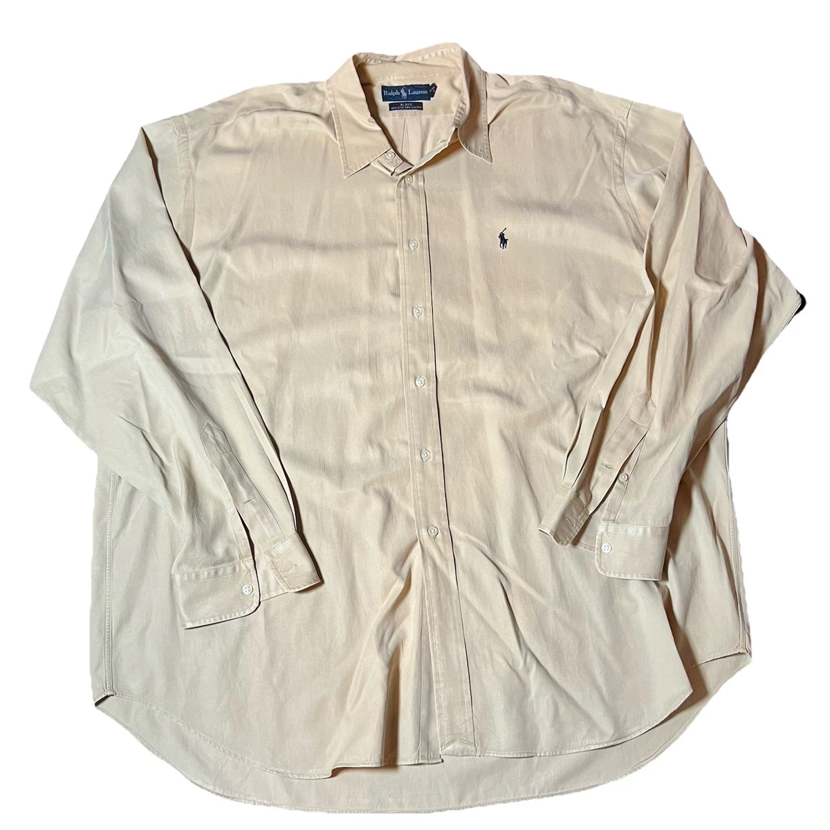 Polo Ralph Lauren Silk Long Sleeve Solid Casual Button-Down Shirts