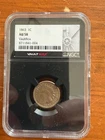 1863 Indian Head Penny AU 58 NGC Vaultbox