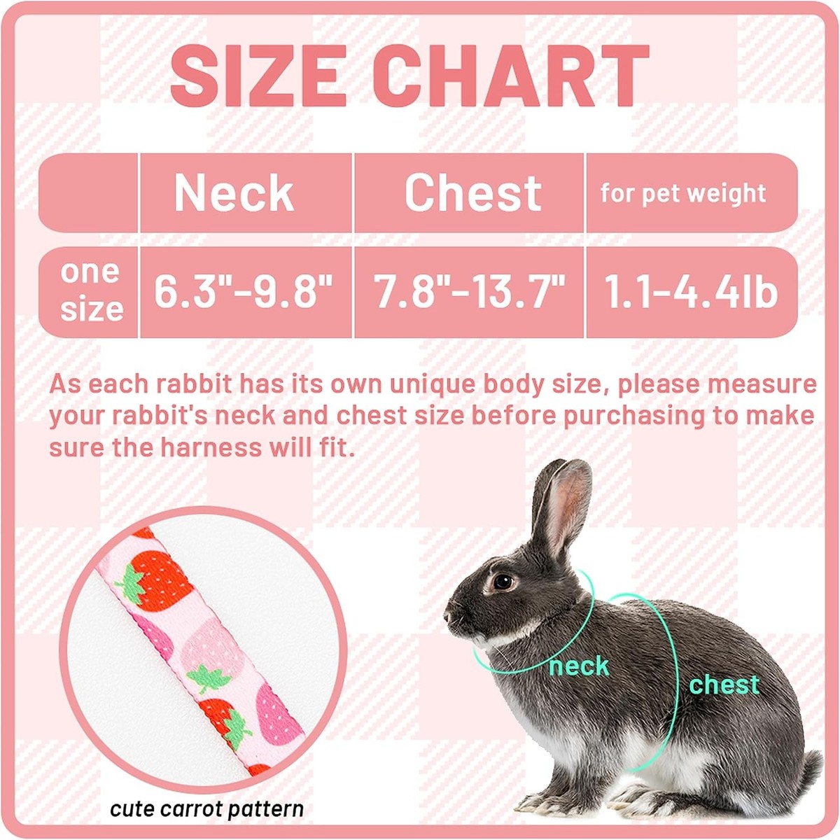 Rabbit Harness and Neck 6.3