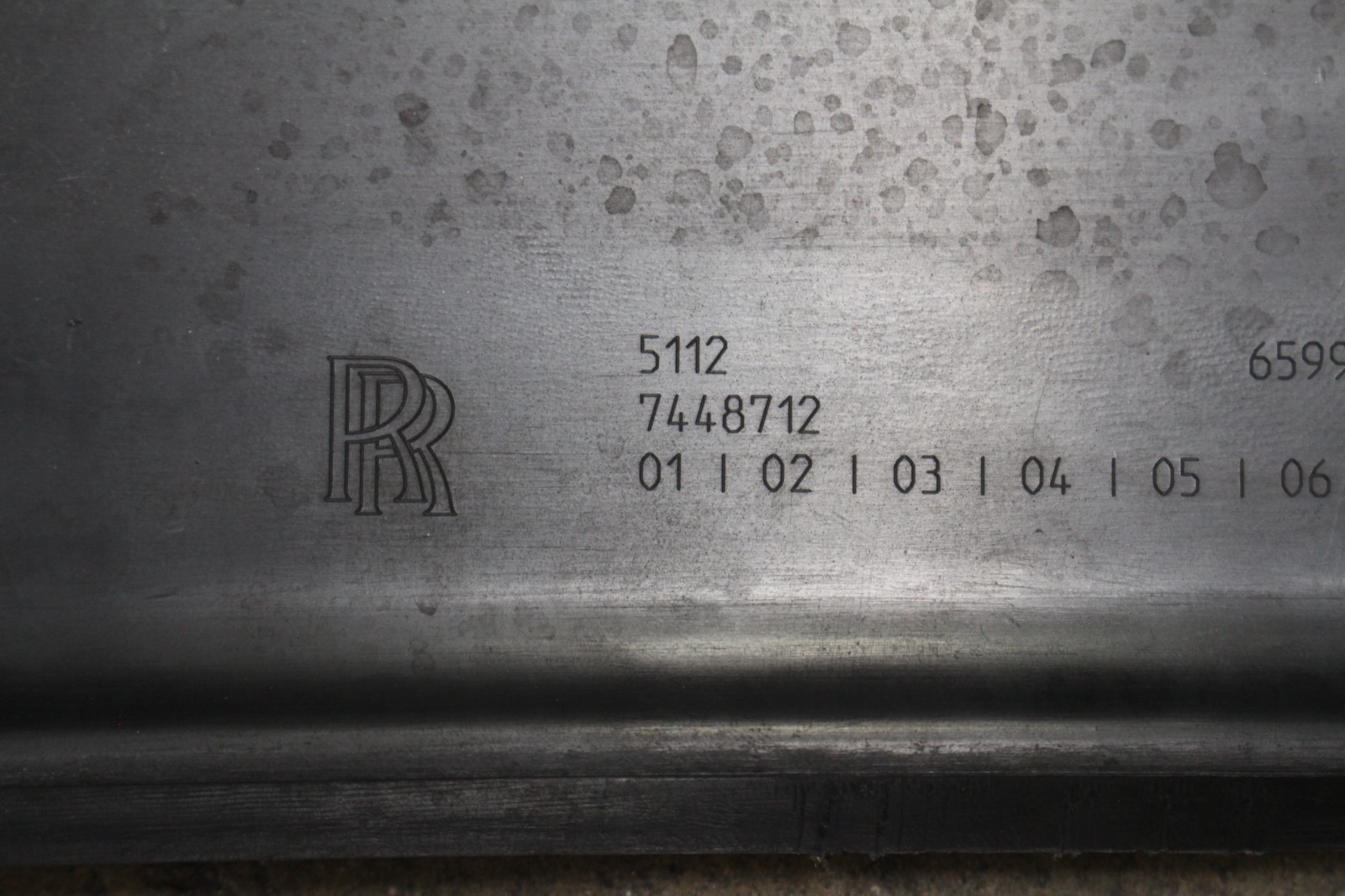 Rolls Royce Cullinan, Rear Bumper Lower Valance, Scuffs, Used, P/N 7448712