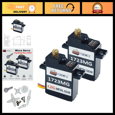 2PCS 17g Full Metal Gear Digital Servo with 25T Horn for RC Cars, Boats, Helicop