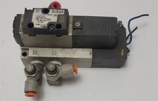 SMC NVFS2100-5FZ Solenoid Valve w/ Block , 0.1-1.0 MPa