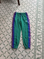 Adidas Women's Size Small Joggers Floral Graphic Trim Green Rare