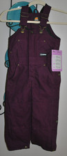 Berne Overalls Bibs Youth 3T Burgundy/Plum Pockets NWT Workwear Insulated