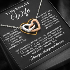 To My Wife Necklace, Christmas Gifts For Women, Anniversary Gift For Wife
