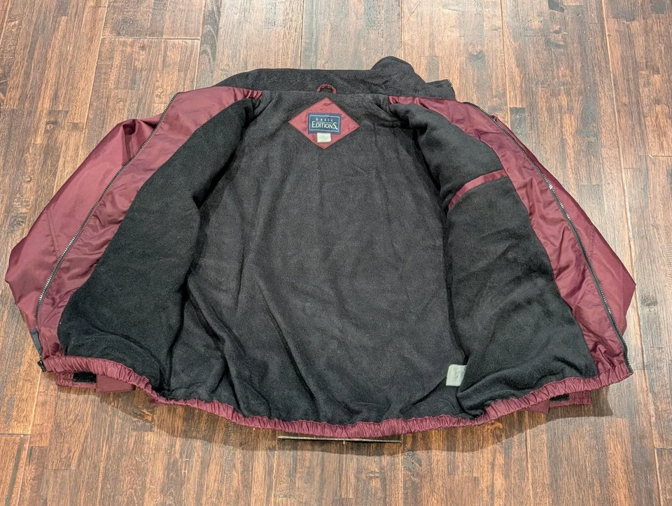 Chaqueta De Colección Nueva Con Etiquetas Ediciones Básicas Para Hombre Grande Forrada de Vellón Abrigo de Invierno Cremallera Nueva Foto 4 de 4