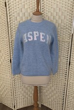 Primark BNWT Blue Fluffy Stretch Sequin Detail Jumper Size 2XS