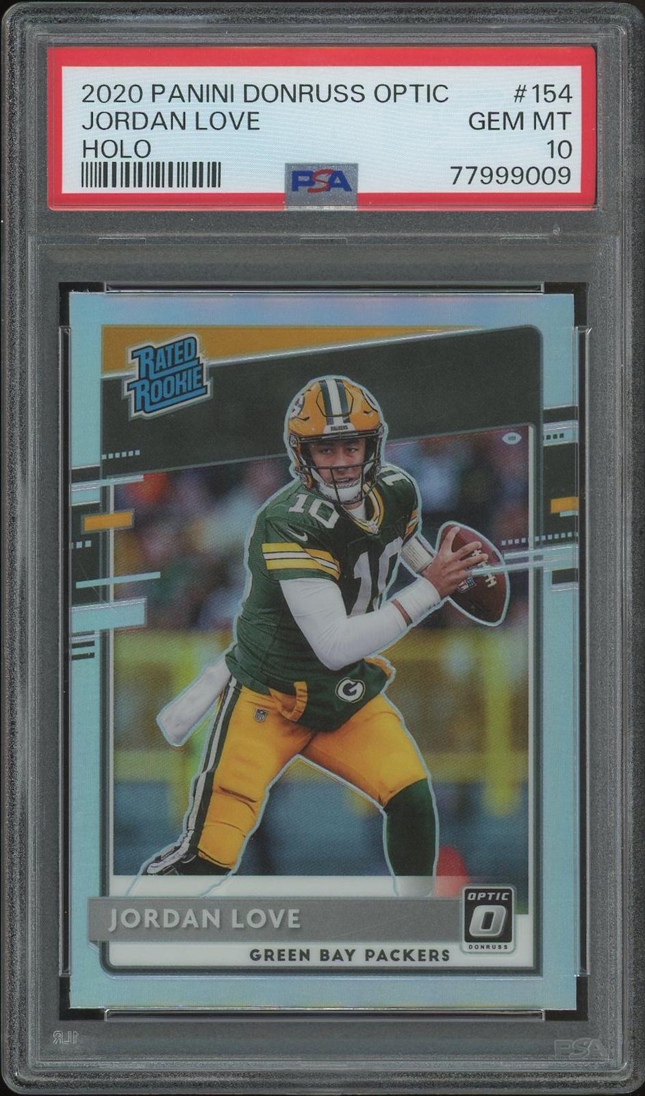 Jordan Love Panini Donruss Optic #154 Holo