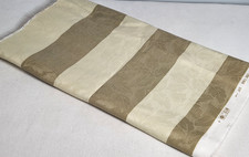 P Kaufmann Fabric Upholstery Brown Monochromatic Stripe Leaf Pattern Remanent