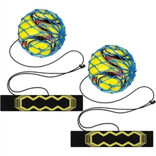 Civaner 2 Pcs Soccer Kick Trainer Equipment Solo Football Intermediate, Blue 