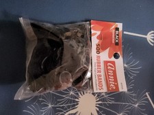 Annie Rubber Bands Assorted Sizes, 500 Piece Hair Ties, Black