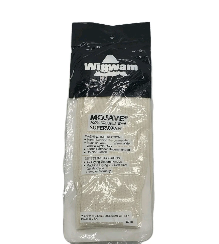 De Colección Wigwam Mojave Calcetín 100% Lana Worsted Superwash Nuevo Con Etiquetas Hecho en EE. UU. Talla 8-9 Foto 2 de 2